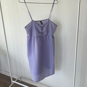 Plaid purple dress
